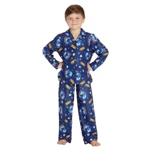 The Polar Express Kids Believe Button-Front Coat Shirt And Pants Pajama Set
