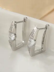 Elegant Geometric Earrings for Women, High Quality Earrings, Daily Wear Jewelry with Zirconia, Perfect Accessory for Parties and Festivals