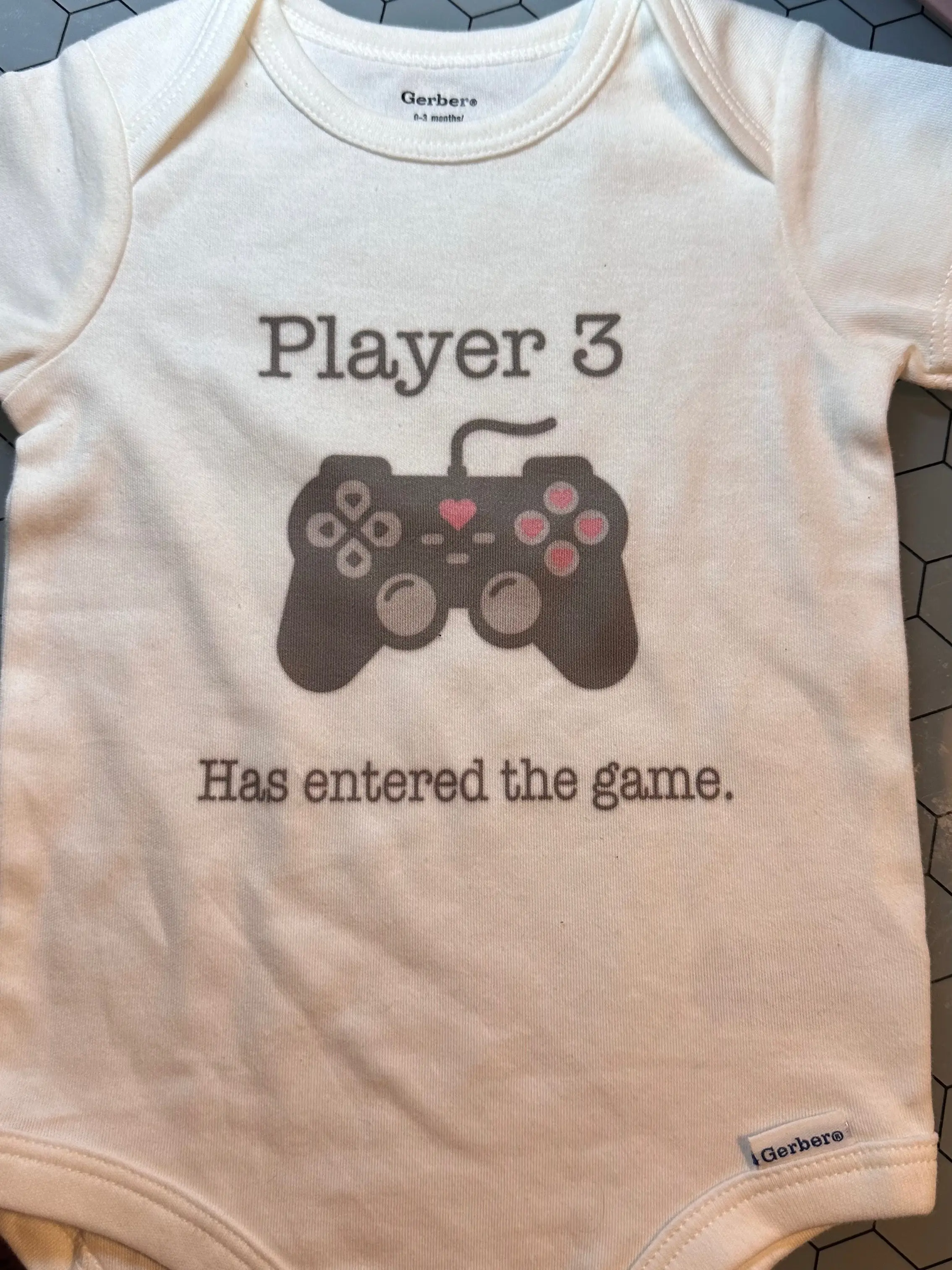Custom Announcement Unisex Onesie for Newborns - Player 3 Has Entered the Game - Soft Bodysuit for Babies - Bodysuits, Womenswear