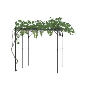 Garvee Supersize Flattop Garden Arch for Wedding - 79.53" L x 79.53" H Garden Arch Arbor Trellis for Climbing Plants Outdoor - Galvanized Steel Pipe Coated with Plastic