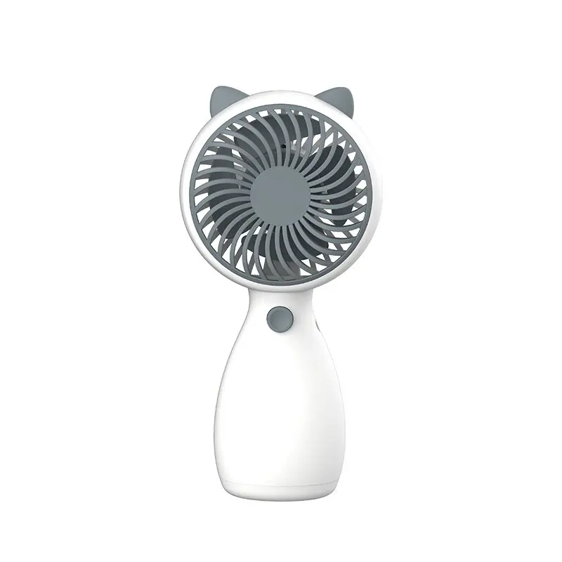 Portable Mini Handheld Fan with Cat Ears, USB Rechargeable 1-Speed Personal Cooling Fan, 250mAh Battery Cute Stylish Design for Outdoor, Travel, Office and Bedroom