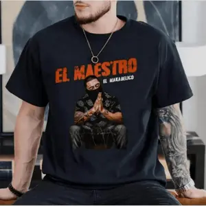 El Maestro El Makabelico Graphic T-Shirt Mexican Streetwear Gangster Tee Prayer Pose Urban Hip Hop Shirt All-Purpose Cot Cotton Tee You’ll Keep