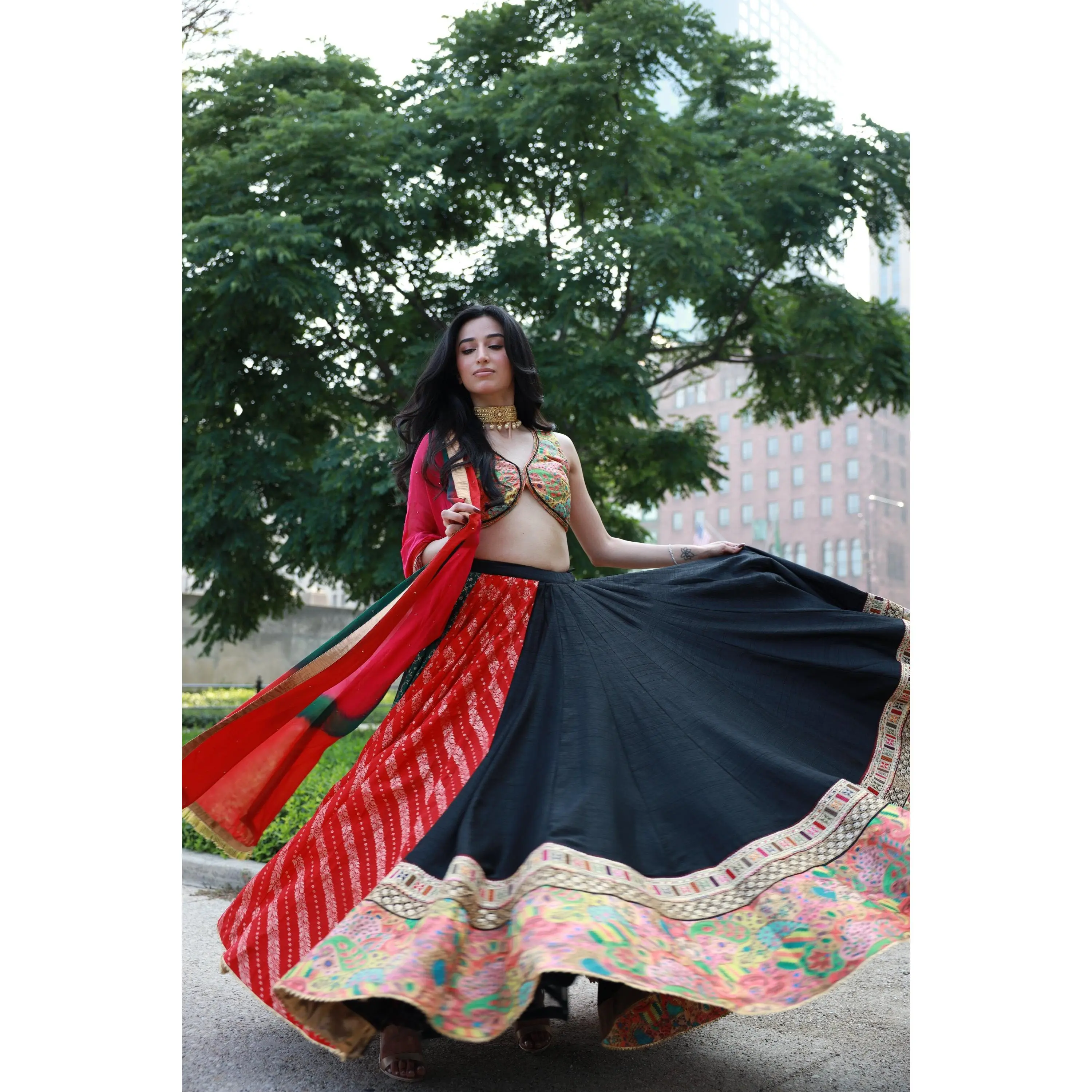 Aira Multi Color Full Flare Chaniya Choli