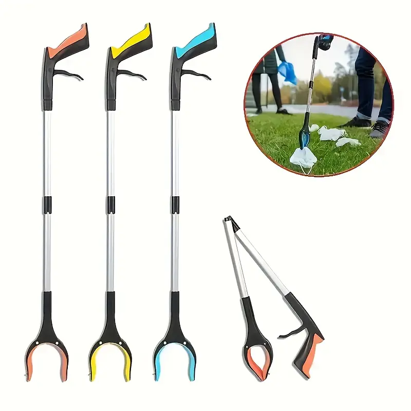 5Pcs Folding garbage clip, sanitation worker's pick up device, outdoor garbage collection clip, garbage clip