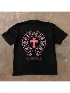 2026 Spring/Summer Short Sleeved T-shirt Summer Explosion Cross Street American Fashion Casual 3D Printed T-shirt