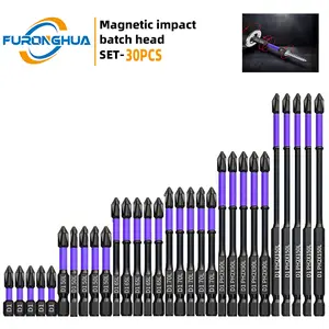 Professional Magnetic Screwdriver Kit 6-30PC Options Cr-V Steel D1 Bits Anti-Shock Grip for Electronics Phone Car Repair Heavy Duty Tool Set