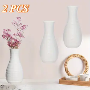 2 Plastic Vases, Resistant to Breakage And Durable, Very Suitable for Home Decoration, Center Decoration, Table Frame Decoration, Living Room Decoration Ornaments
