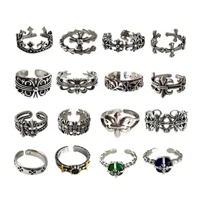 Gothic Chrome Medal Stainless Steel Ring for Men Women High-Quality Durable Statement Jewelry Fashion Accessories Comfortable Fit Ideal Gift