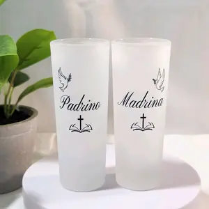 Tequileros for Padrinos Godparents Shot Glasses Set with Padrino and Madrina Designs for Special Occasions