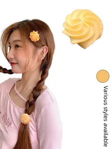 6-Piece Women's Hair Clips Set, Cookie, Cracker, Butter Cookie Shapes, Cute and Fun Style, Comfortable Duckbill Hair Clips for Girls