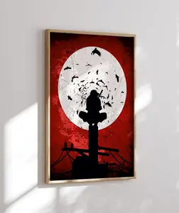 Uch1ha Legend Poster – It4chi Sharing4n Canvas Art – Anime Ninja Room Print for Shonen Jump Fans