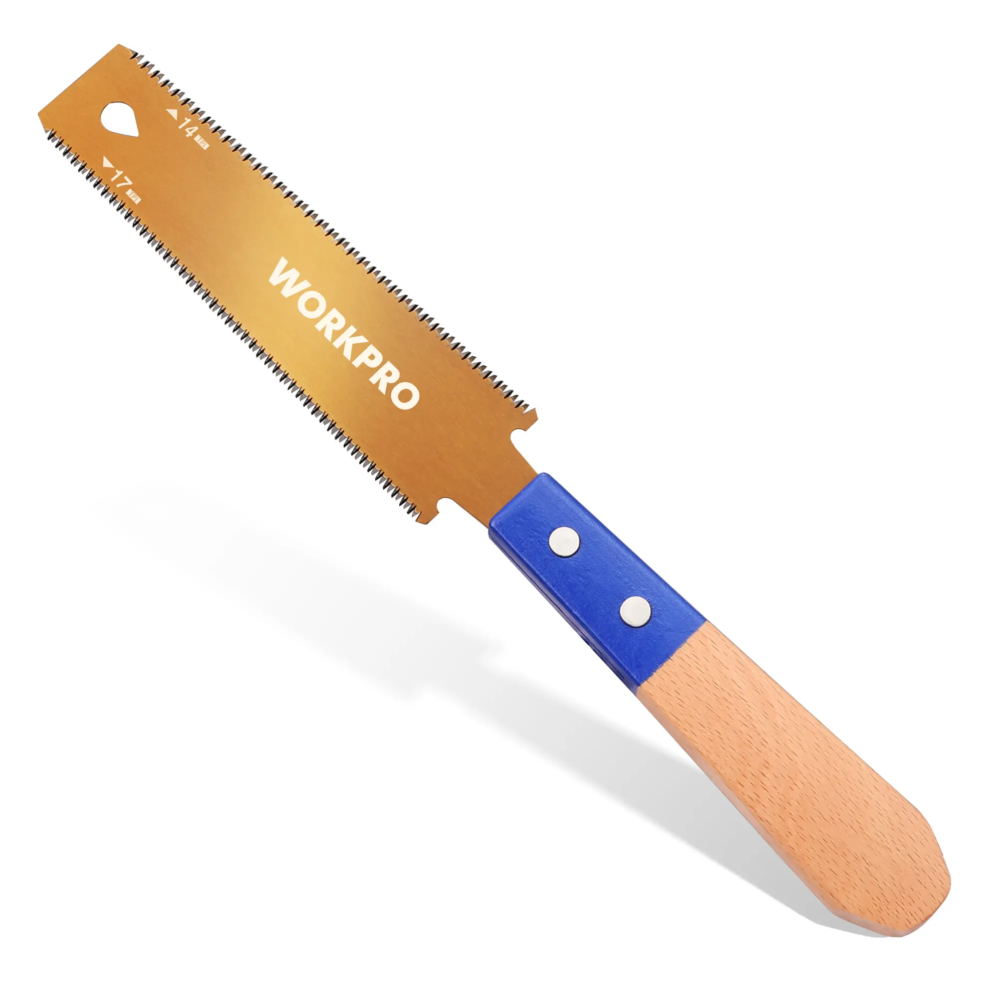 #fathersdaygift WORKPRO Japanese Pull Saw, Double-Edged Hand Saw for Wood Cutting, SK5 Flexible Blade, Non-Slip Beech Handle for Woodworking
