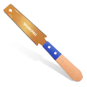 #JumpstartSale WORKPRO Japanese Pull Saw, Double-Edged Hand Saw for Wood Cutting, SK5 Flexible Blade, Non-Slip Beech Handle for Woodworking