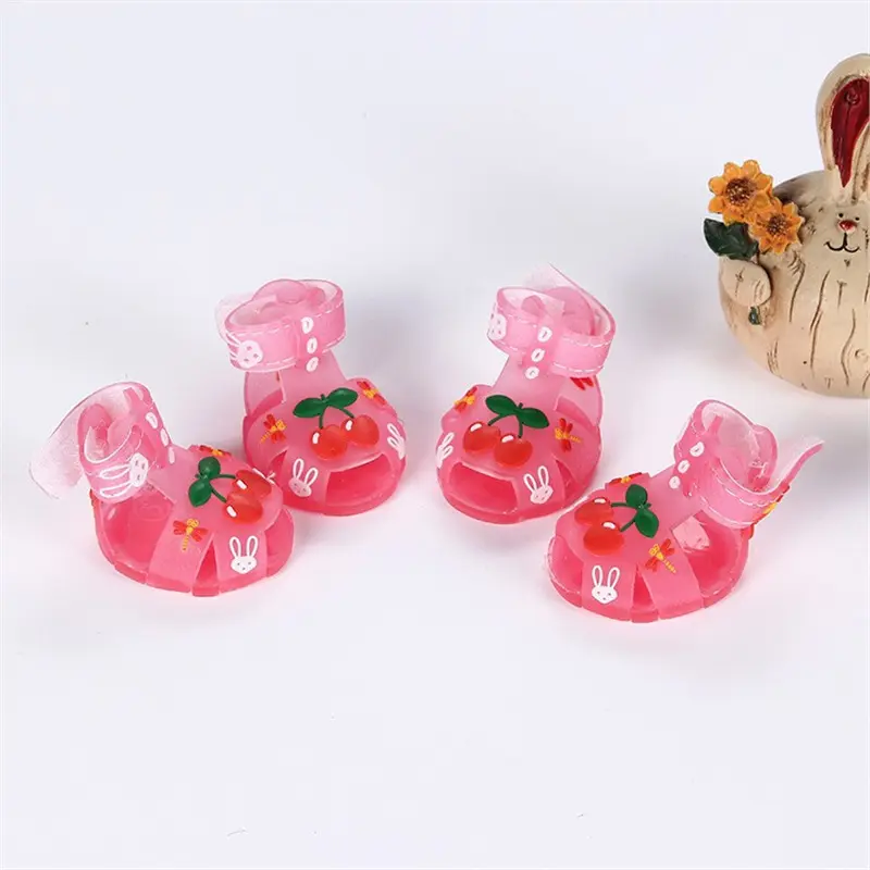 Dog Sandals Summer Shoes Pet Shoes Cartoon Fashion Non-Slip Breathable Trendy Rain Shoes Waterproof Small Dogs
