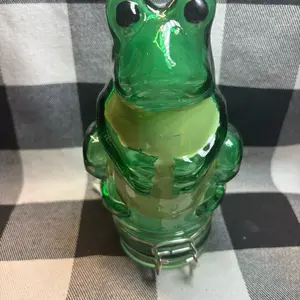 Green Frog airtight container Vintage