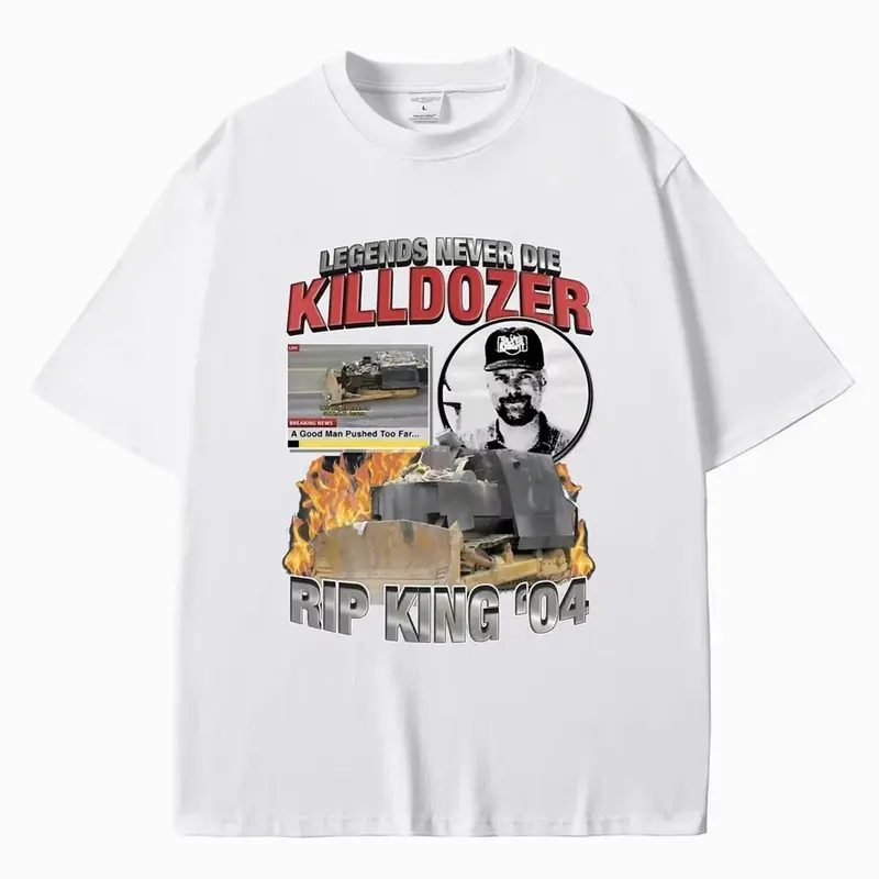 Men Women Casual  Unisex Short Sleeve Tshirt Legends Never Die Killdozer T-shirts Male Vintage Gothic T Shirt Pure Cotton Tees VHC