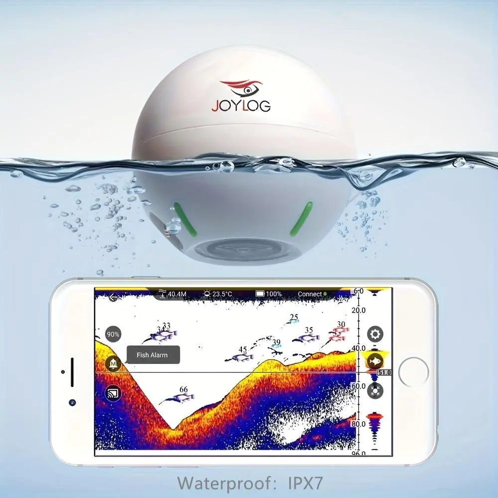 JOYLOG Smart Sonar Fish Finder, Portable Fishing Aid for Outdoor Fishing Activities