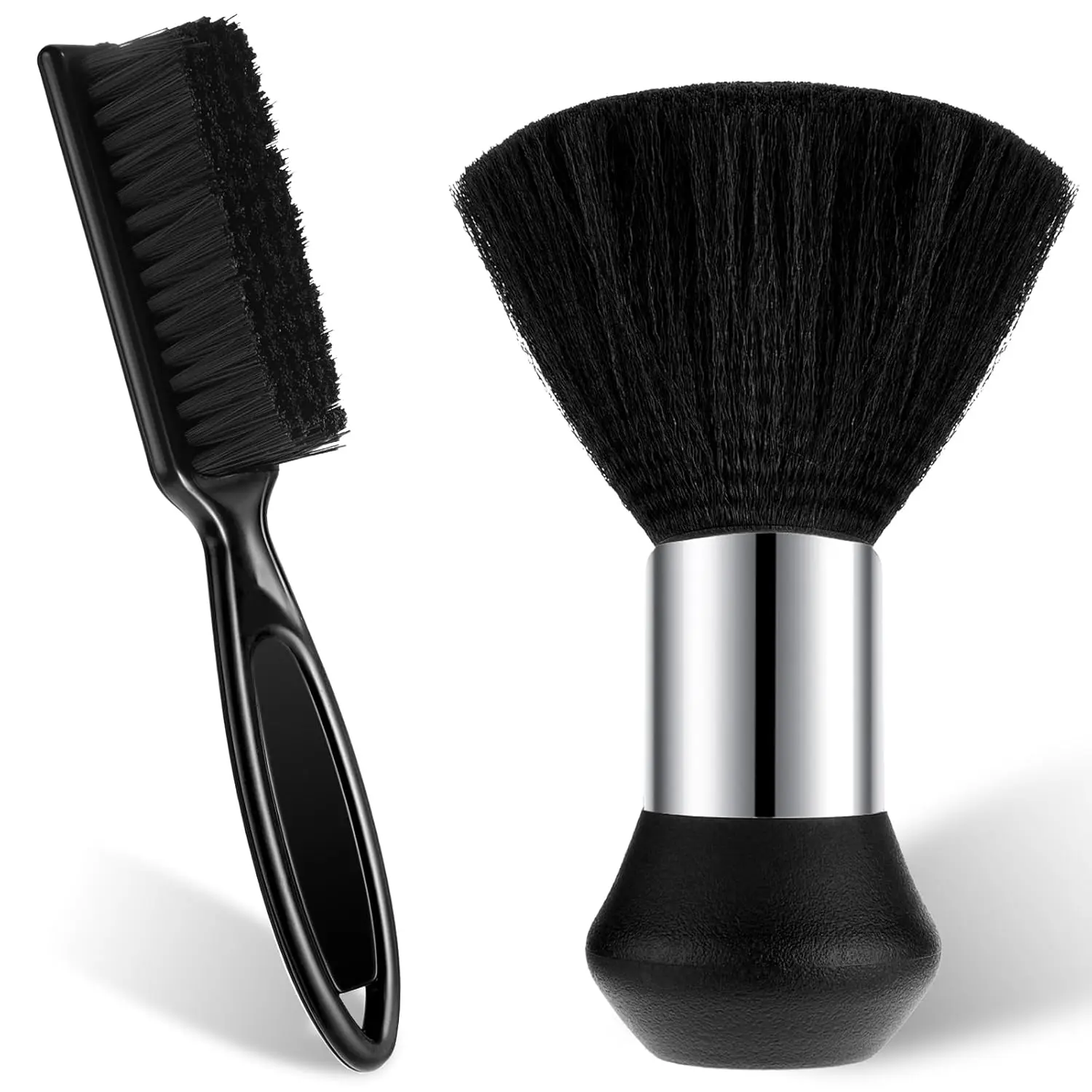 2Pcs Barber Neck Duster Brush Premium Hair Cutting Cleaning Hairbrush Styling Tool for Neckline Face Salon and Home