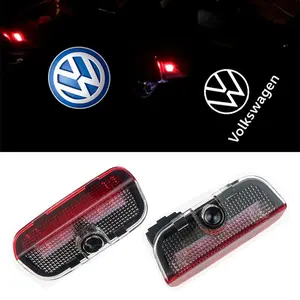 2pcs Suitable for VW door HD LED welcome lights to decorate the door atmosphere in projection lamp Car Decoration Accessories Led Step Lights