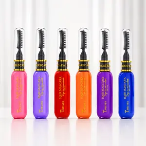 6PCS Temporary Hair Color Comb Set, Washable Quick-Dry Hair Mascara for Soccer Game Day, Fan Party, Festival, Cosplay & Colorful Hair Styling