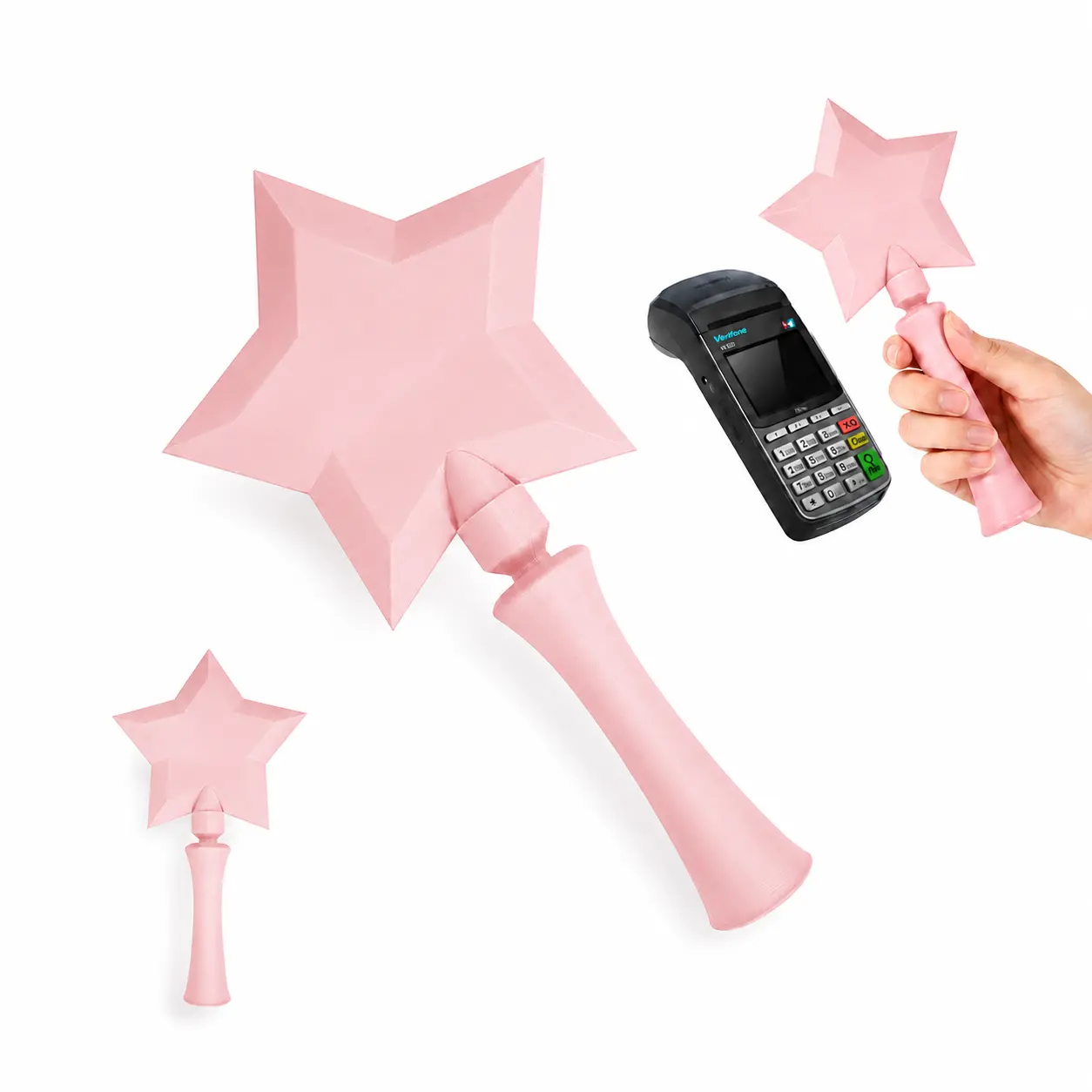 3D Printed Tap to Pay Wand - Magic Star Credit Card Holder, Contactless Payment Card Accessory for Easy Checkout, Starlight Magic Wand