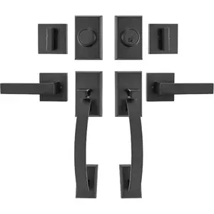 VEVOR Front Door Handle and Deadbolt Set, Front Door Lock Set with Interior Knob, Adjustable Hole Spacing Single Cylinder Handleset, for Right and Left Handed Entrance, Brushed Oil Rubbed BronzeVEVOR Super Brand Day