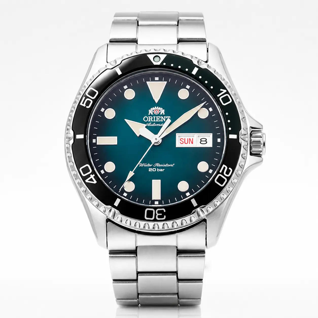 Orient Gradient style Sports Diver Men Watch 20 Bar Waterproof Pepsi Bezel Blue Dial Stainless Steel Automatic Wristwatch