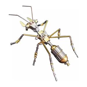 Metal Steampunk Mechanical Insect Assembly Model Metal Mosquito Handmade DIY Building Block Toy Ornament Birthday Gift