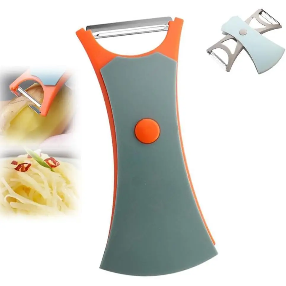 1-PCS 2 in 1 Fruit peeler - Multifunctional peeler for fruits and vegetables Stainless steel vegetable peeler, kitchen potato and vegetable peeler wit