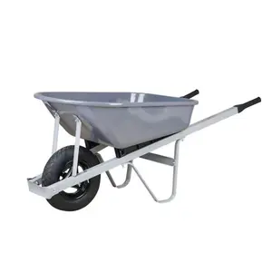 Project Source 5.5-cu ft 1 Wheel Steel Push Wheelbarrow