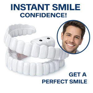 [3 PACK] Cosmetic Smile Cover for Teeth, Soft Flexible Non-Medical Snap-on Veneers, Easy Moldable Unisex Accessory for Instant Visual Look Enhancement Upper Jaw Braces
