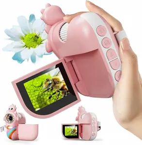Microscope for Kids,Handheld Kids Microscope – 3-in-1 1000X Magnification with 2'' HD Screen,1080P Camera, Built-in Telescope,STEM Educational Toy,Perfect Christmas Birthday Gift for Ages 3-12 (Pink)