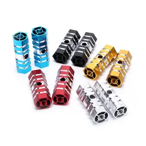 2pcs Aluminum Alloy Bicycle Pedals Axles with Anti-Slip Grooves for Cycling Tricks 5 Colors 9 MM Axis Suitable for Front or Rear