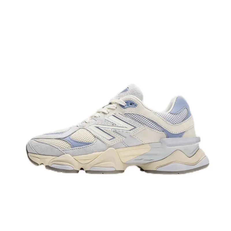 NEW BALANCE 9060 Men's New Chunky Look Walking Shoes, Modern Casual Sneakers in Pearl Grey with Linen Overlay and Cushioned Sole, Sports Shoes, Trainer, Closed Toe, True-To-Size, Everyday Wear