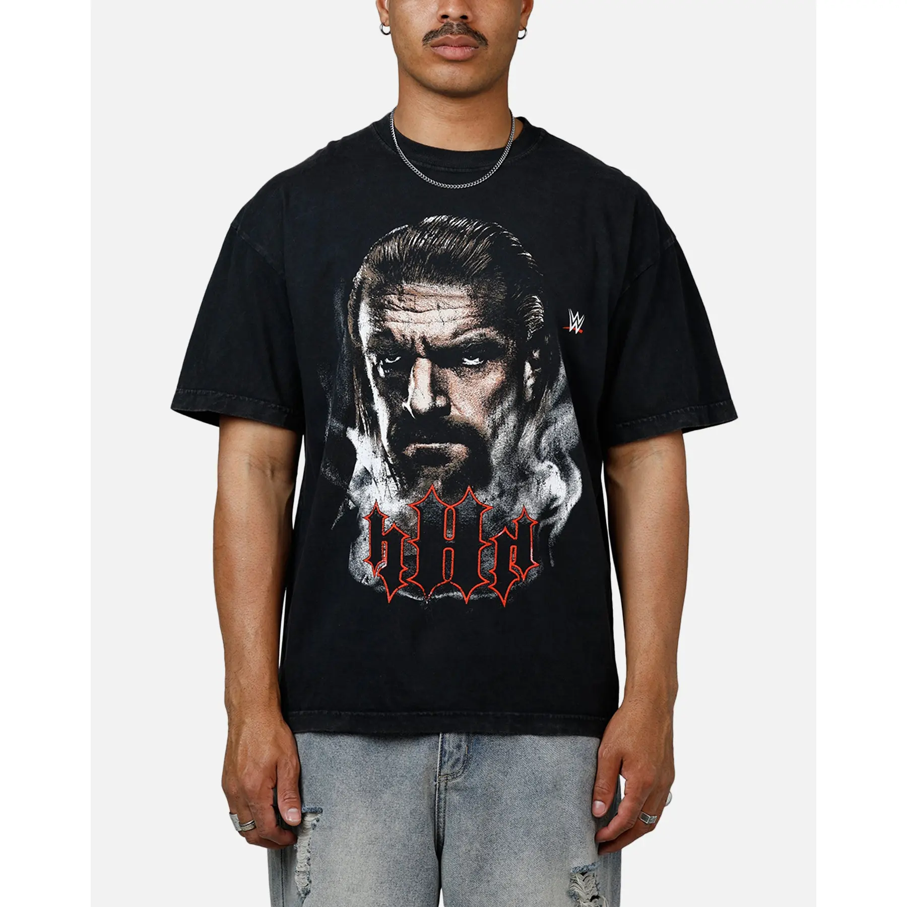 Culture Kings X WWE Triple H Wrestlemania XLI Vintage T-Shirt Black Acidwash