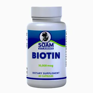SoamBiotin x 60 Capsules - Biotin 10.000 mcg - Dietary Supplement - SOAM VITAMINS