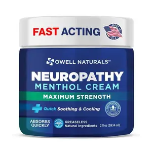 OWELL NATURALS Neuropathy Cream for Foot Hands Legs Toes with Arnica Vitamin B6 Aloe Vera MSM Made in USA Fast Acting Non Greasy All Natural