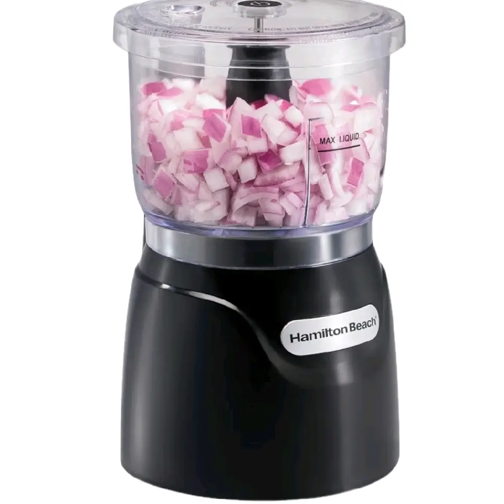Hamilton Beach 3-Cup Electric Food Processor & Vegetable Chopper, 350W Mini Food Chopper for Dicing, Mincing & Pureeing