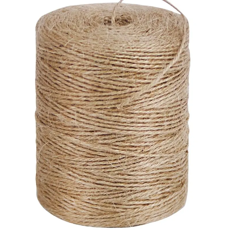 Garden Twine Strong Natural Jute 400 Feet Long Brown Twine for Gardening Tomato Climbing Plant Tie Floristry Crafts Gift Wrapping Packing Decor (Brown/Green 2mm * 400feet)