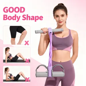 Multifunction Pedal Resistance Band for Full-Body Workout at Home Gym,Resistance Band with Pedal for Sit-up and Total Body Exercise