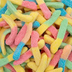 Neon Sour Gummy Worms | 2-Pound Pack | Assorted Fruit Flavored | Soft & Chewy Sour Candy Bulk | Colorful Gummies for Easter Candy Buffets & Goodie Bags