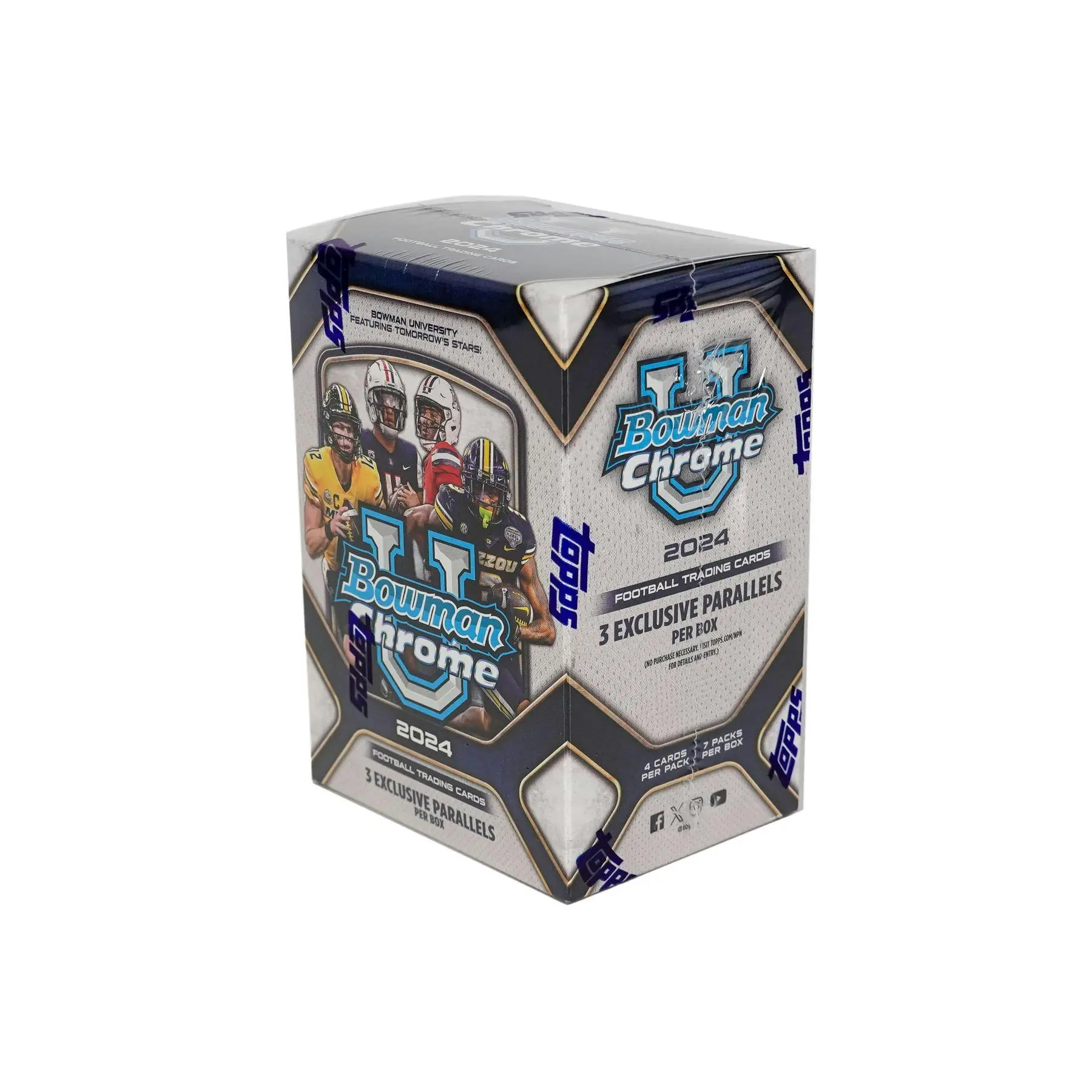 2024 Bowman University Chrome Football Blaster Box (Pink Parallels)