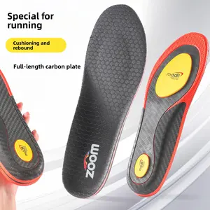 Professional Full-Length Carbon Plate Sport Insoles – High Elasticity, Shock Absorption & Arch Support, Breathable Athletic Shoe Inserts for Running, Workout & All-Day Comfort