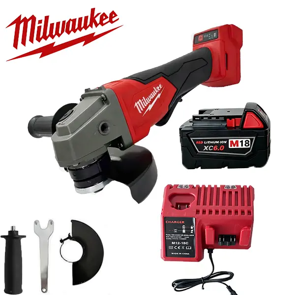 Milwaukee M18 Brushless Angle Grinder - 125mm Electric Power Tool with RapidStop Brake for Metal Cutting, Garage Repair home project impact