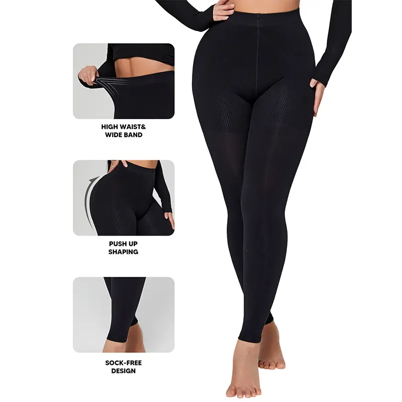 AgeRose Women's 60D High Waist Shaping Leggings, Tummy Control Compression Tights, Butt Sculpting Footless Cropped Pants for Daily Wear, Comfortable Stretchy Base Layer #TikTokShopBackToSchool #sohochic