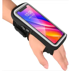 P-PHP011   Wristband Phone Holder for Running, Forearm Armbands, Running Armband with Card Slot for iPhone Pro Max Plus (16/15/14/13/12/11/X/XR), for Galaxy S24/S10, Cell Phone Holder Up to 7.0'' Phone