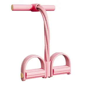 Multifunctional tension rope, 4-pole elastic yoga exercise pad tension belt, elastic pull rope fitness, home gym full-body exercise, sit-ups, yoga, abdominal training, Abdominal Workout Equipment