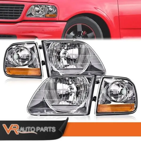 Headlights & Corner Parking Lamp Fit For F150 Expedition 1997-03 Lightning Style