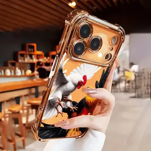 Gamecock Case for iPhone 17 Air 16 16e 15 14 13 12 11 Pro Max Plus X XS Four-corner Thickened Drop Protection Shockproof Soft Silicone smartphone Cover