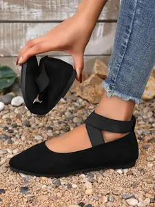Women's Fashionable Solid Color Slip on Flats, Casual Comfortable Breathable Flat Shoes for Daily Wear, Lightweight Breathable Shoes for All Seasons